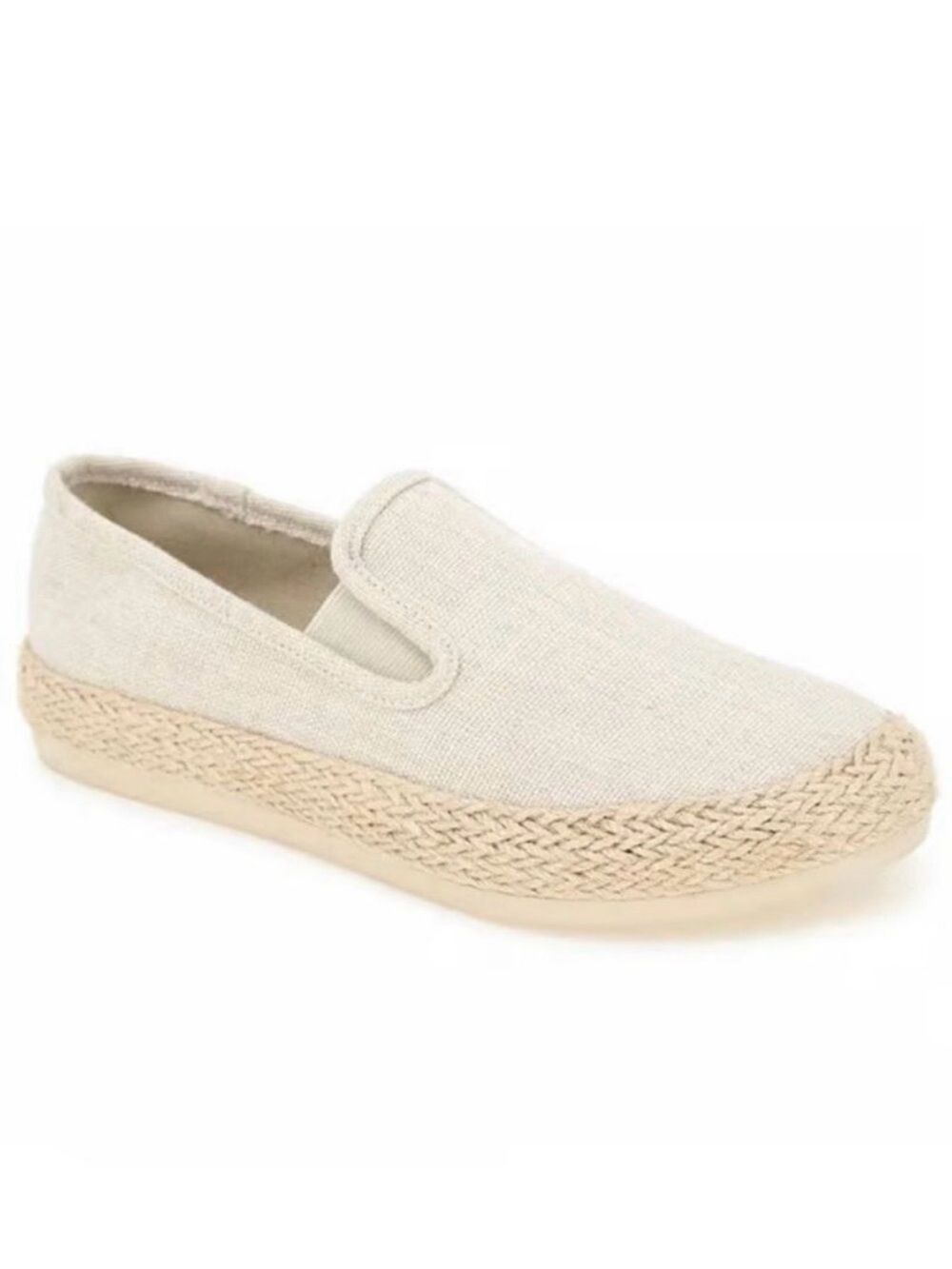 NWT Esprit Nadine 9.5 Memory foam Slip On Natural Linen Tan Espadrille Sneakers